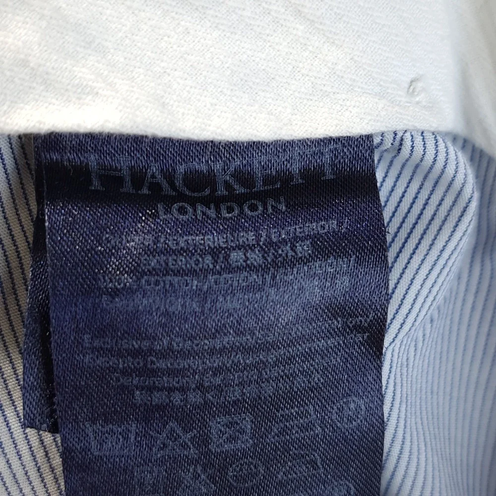 HACKETT London Chino Pants‎ Size 38R Beige Zip Fly Slim Fit 100% Cotton